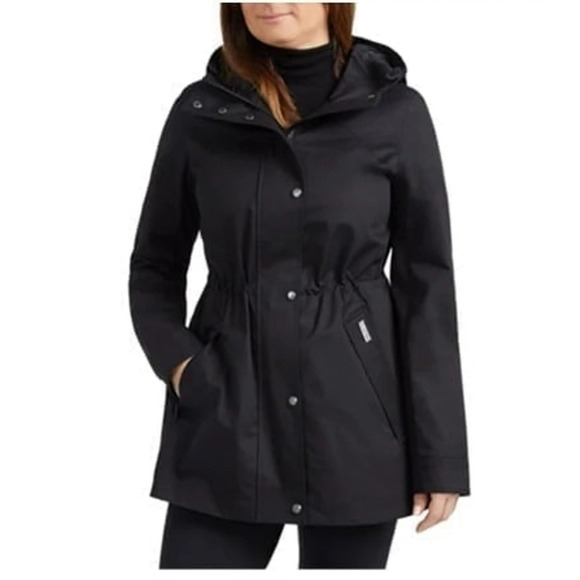 Hunter Jackets & Blazers - Hunter Ladies Water Resistant Cotton Smock Jacket Black XL Hooded Drawstring